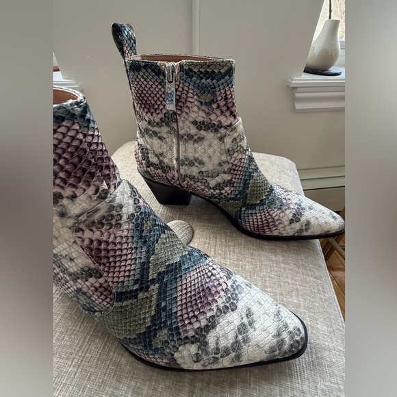 Zara Multicolor Snakeskin Ankle Boots - Picture 4 of 5